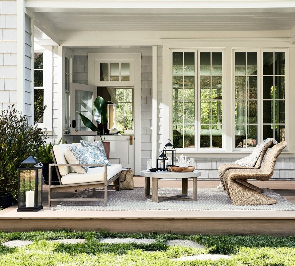 Malta Glass & Metal Indoor/Outdoor Lantern Pottery Barn Australia